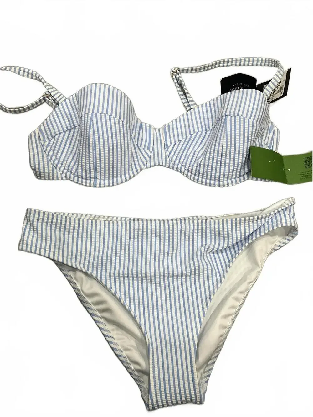 kate spade new york Seamed Underwire Bra Bikini Top & High Cut Bikini Bottom